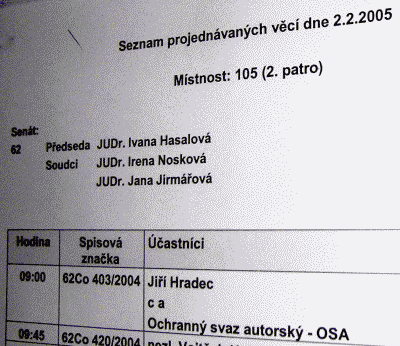 Mstsk soud v Praze 02.02.2005